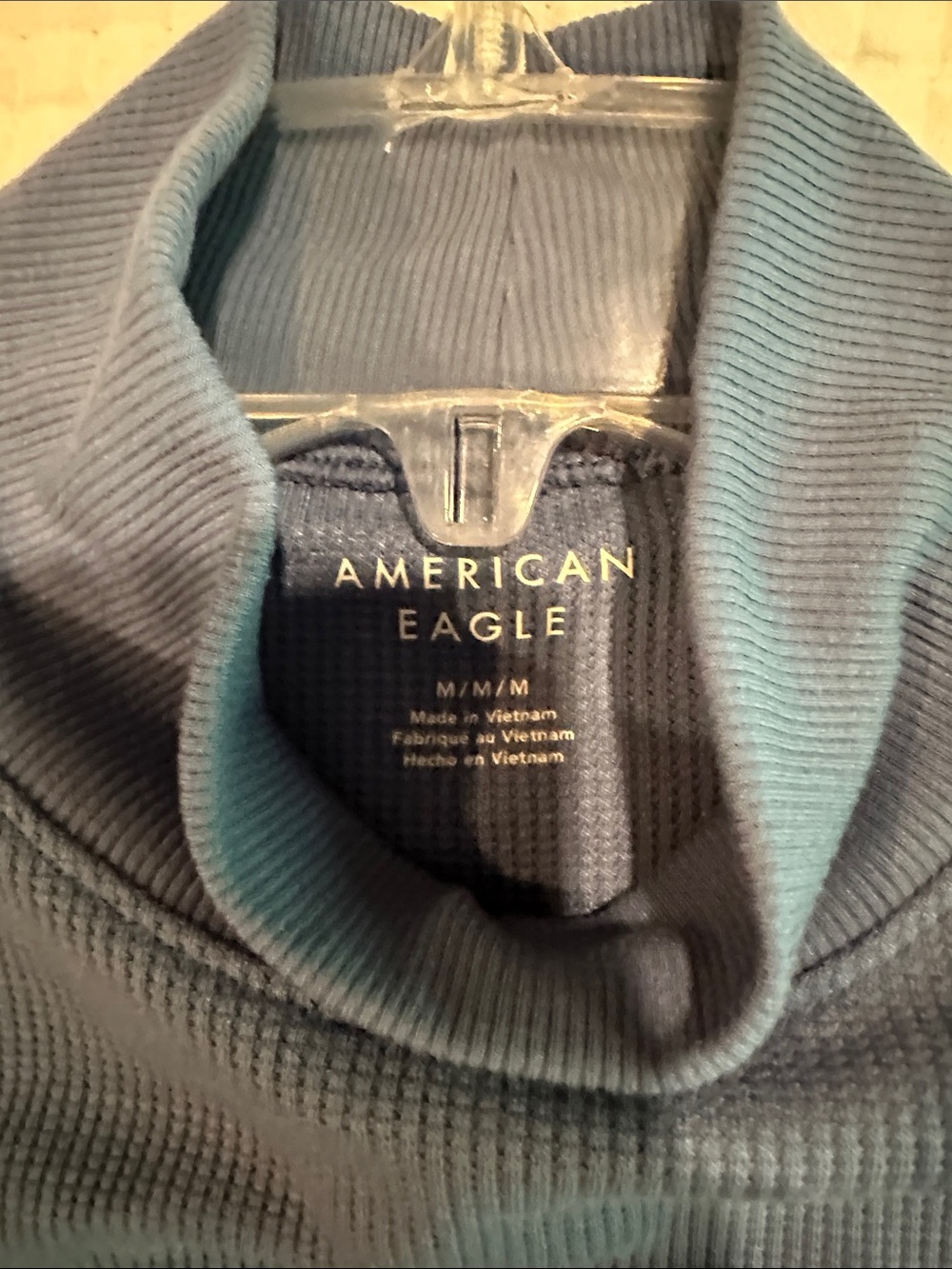 American Eagle Slate Blue Ribbed Turtleneck - Picture 5 of 7